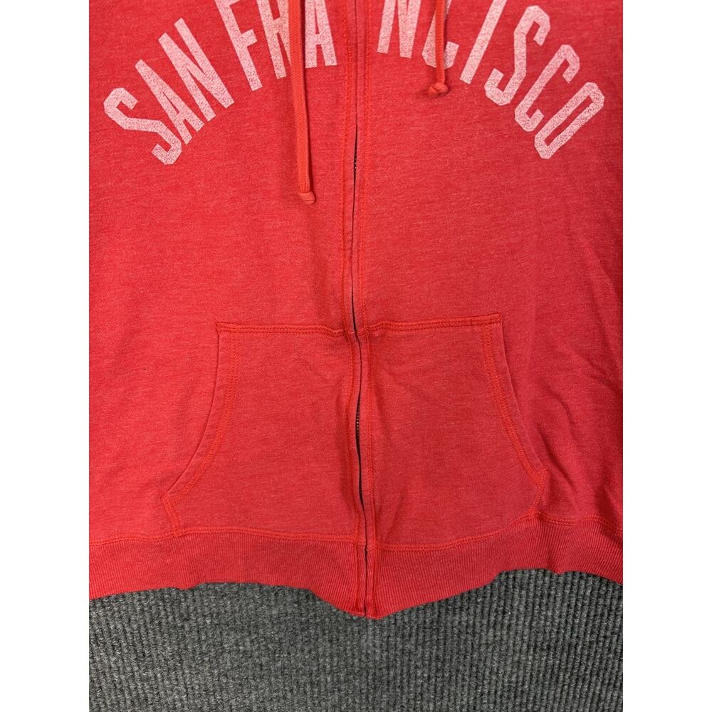 Local Pride By Todd Snyder Full Zip Hoodie Sweatshirt Women XL San Francisco Red - Picture 4 of 13